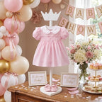 Baby Clothes Display Stand Wooden Baby Shower Centerpiece, White in White, alternate view 4