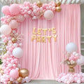 Baby Pink Backdrop Curtains 8 x 10 ft for Photo Background Wrinkle-Free in W4' x H10'(2 panels) in Baby Pink