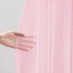 Baby Pink Wedding Arch Draping Fabric Sheer Curtain Drapes 4 Panels | 20 ft Extra Long Shimmery Backdrop, alternate view 5