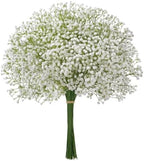 Babys Breath Artificial Flowers, 30 pcs White Flowers Artificial Real Touch Faux Flowers Bouquet Look Real Fake