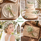 Babys Breath Artificial Flowers, 30 pcs White Flowers Artificial Real Touch Faux Flowers Bouquet Look Real Fake, alternate