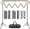Backdrop Stand 10 x 8 Ft (WxH), 7 Widths Adjustable Background Stand in 10 x 8 Ft