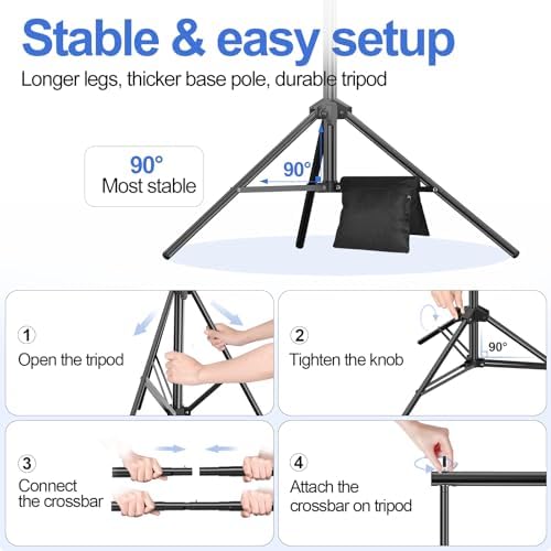 Backdrop Stand 10x10FT Adjustable Back Drop Stand for Party Events in 10x10FT, alternate view 4