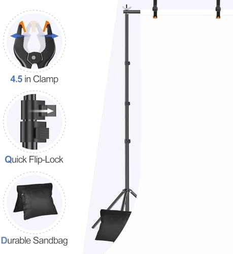 Backdrop Stand 10x10FT Adjustable Back Drop Stand for Party Events in 10x10FT, alternate view 5