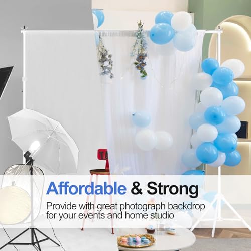 Backdrop Stand 10x10FT Adjustable Back Drop Stand for Party -White in 10x10FT, alternate view 6