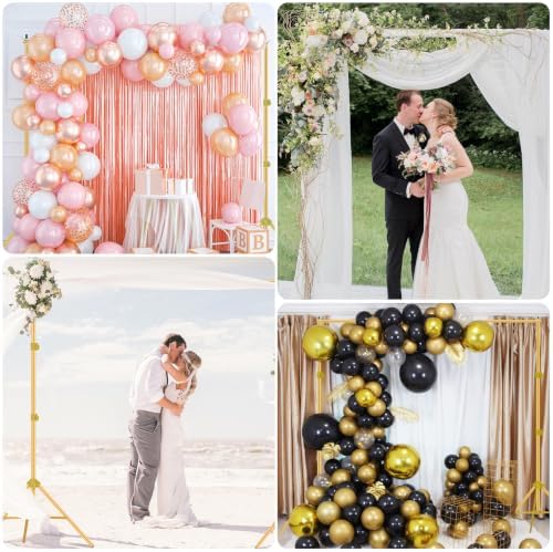 Backdrop Stand 10x7FT Adjustable Back Drop Stand for Party -Gold in 10x7FT, alternate view 6