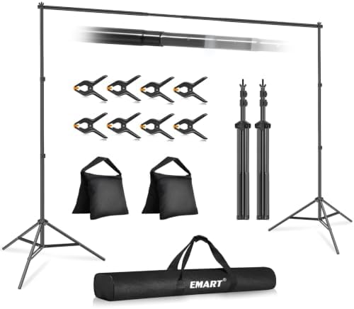 Backdrop Stand 10x7FT Adjustable Back Drop Stand for Party Photoshoot in 10x7FT