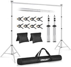 Backdrop Stand 10x7FT Adjustable Back Drop Stand for Party -Silver in 10x7FT