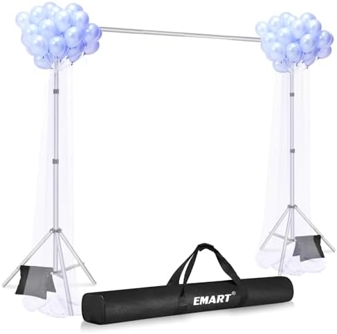 Backdrop Stand 10x7FT Adjustable Back Drop Stand for Party -Silver in 10x7FT, alternate view 2