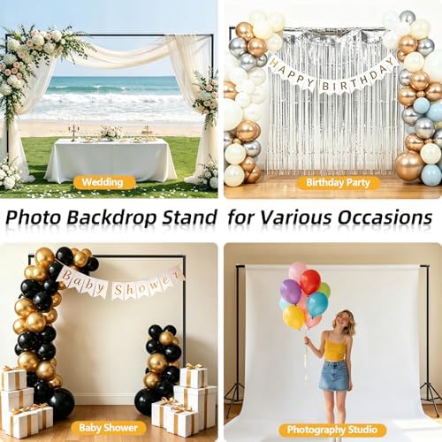 Backdrop Stand 10x7ft(WxH)- 7 Widths Photo Studio Adjustable Background Stand Support kit with Clamps, Carrying, alternate
