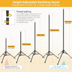 Backdrop Stand 10x7ft(WxH)- 7 Widths Photo Studio Adjustable Background Stand Support kit with Clamps, Carrying, alternate
