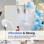 Backdrop Stand 10x8.5FT Adjustable Back Drop Stand for Party -Gold in 10x8.5FT, alternate view 6
