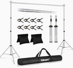 Backdrop Stand 10x8.5FT Adjustable Back Drop Stand for Party -Silver in 10x8.5FT