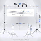 Backdrop Stand 10x8.5FT Adjustable Back Drop Stand for Party -Silver in 10x8.5FT, alternate view 3