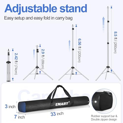 Backdrop Stand 10x8.5FT Adjustable Back Drop Stand for Party -Silver in 10x8.5FT, alternate view 4