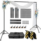 Backdrop Stand 10x8.5ft(WxH)-7 Widths Adjustable Heavy Duty Photo Studio Photography Background Stand Frame