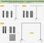 Backdrop Stand 10x8.5ft(WxH)-7 Widths Adjustable Heavy Duty Photo Studio Photography Background Stand Frame, alternate view 4