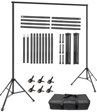 Backdrop Stand 10x8ft, Versatile Sizes Adjustable Banner Holder in 10x8ft