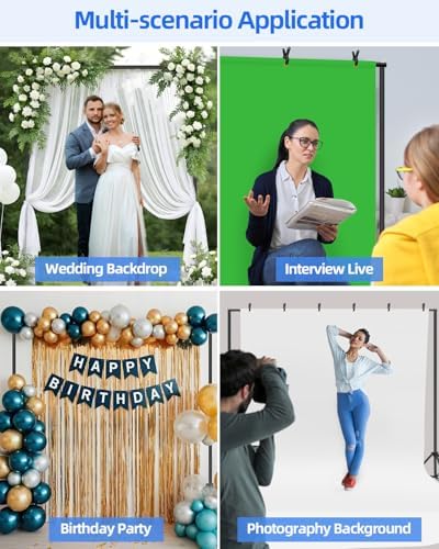 Backdrop Stand 10x8ft, Versatile Sizes Adjustable Banner Holder in 10x8ft, alternate view 4