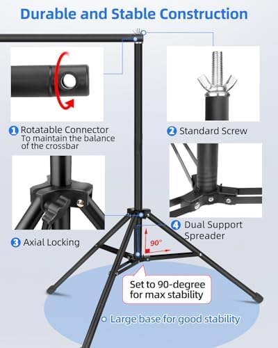 Backdrop Stand 10x8ft, Versatile Sizes Adjustable Banner Holder in 10x8ft, alternate view 6