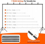 Backdrop Stand 10x9.2 Ft (WxH), 7 Widths Adjustable Background Stand in 10x9.2FT in Black, alternate view 2