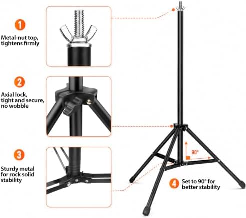Backdrop Stand 10x9.2 Ft (WxH), 7 Widths Adjustable Background Stand in 10x9.2FT in Black, alternate view 5