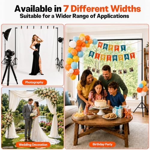 Backdrop Stand 10x9.2 Ft (WxH), 7 Widths Adjustable Background Stand in 10x9.2FT in Black, alternate view 6