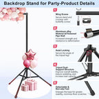 Backdrop Stand 10x9.2ft(WxH) Heavy Duty Adjustable Photo Studio Background Stand Support kit with 6 Clamps 2, alternate view