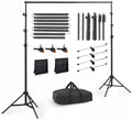 Backdrop Stand, 6.4ft x 10ft Adjustable Photo Background Stand with Carry Bag for Photography Photo Video