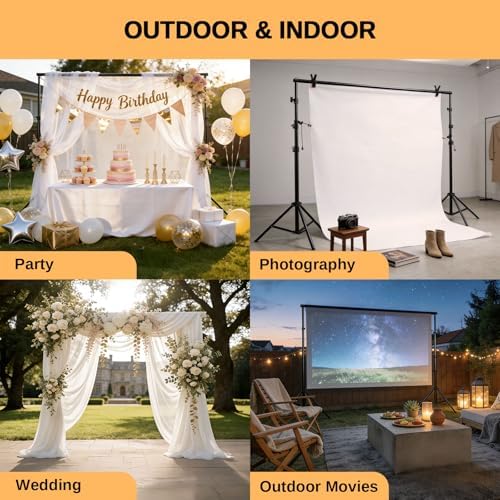 Backdrop Stand, 6.4ft x 10ft Adjustable Photo Background Stand with Carry Bag for Photography Photo Video, alternate view 6