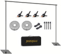 Backdrop Stand, 6.5ft Height 9ft Width Adjustable Photography Background Support Poles with Heavy Duty Flat