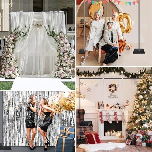 Backdrop Stand, 6.5ft Height 9ft Width Adjustable Photography Background Support Poles with Heavy Duty Flat, alternate view 7