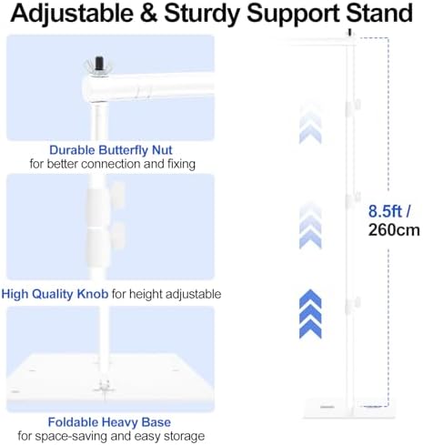 Backdrop Stand 8.5x10ft Adjustable Photo Background Support Poles in 8.5x10ft, alternate view 4