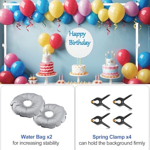 Backdrop Stand 8.5x10ft Adjustable Photo Background Support Poles in 8.5x10ft, alternate view 5