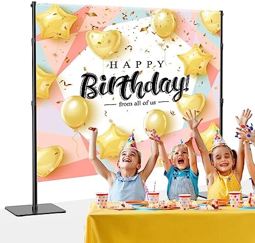 Backdrop Stand, 8x10 ft Adjustable Photo Backdrop Stand Kit, Heavy Duty Backdrop Stand with Steel Base for, alternate view 2