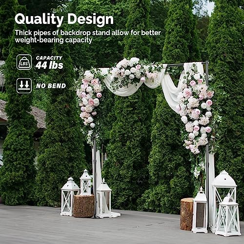 Backdrop Stand, 8x10 ft Adjustable Photo Backdrop Stand Kit, Heavy Duty Backdrop Stand with Steel Base for, alternate view 4