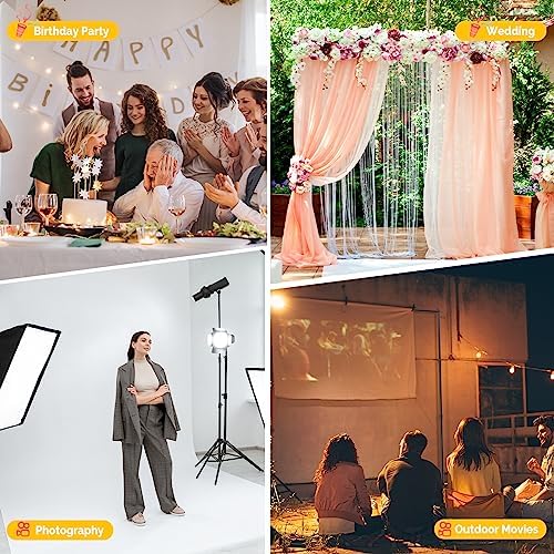 Backdrop Stand, 8x10 ft Adjustable Photo Backdrop Stand Kit, Heavy Duty Backdrop Stand with Steel Base for, alternate view 7