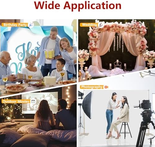 Backdrop Stand, 8x10 ft Adjustable Photo Backdrop Stand Kit, Heavy Duty Backdrop Stand with Steel Base for, alternate view 2