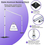 Backdrop Stand Heavy Duty 10x10Ft, Adjustable Metal Frame Pipe and Drape, Background Stand for Wedding Birthday, alternate