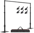 Backdrop Stand Heavy Duty 10x10Ft Adjustable Pipe and Drape Kit-Black in 10x10Ft