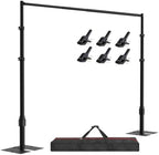 Backdrop Stand Heavy Duty 10x10Ft Adjustable Pipe and Drape Kit-Black in 10x10Ft