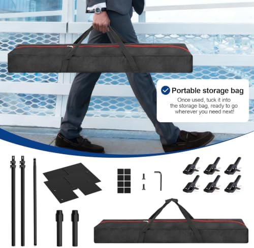 Backdrop Stand Heavy Duty 10x10Ft Adjustable Pipe and Drape Kit-Black in 10x10Ft, alternate view 5