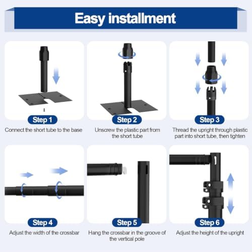 Backdrop Stand Heavy Duty 10x10Ft Adjustable Pipe and Drape Kit-Black in 10x10Ft, alternate view 6