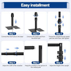 Backdrop Stand Heavy Duty 10x10Ft Adjustable Pipe and Drape Kit-Black in 10x10Ft, alternate view 6