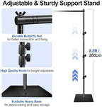 Backdrop Stand Heavy Duty 10x10ft Adjustable Pipe and Drape Stand in 10x10ft, alternate view 4
