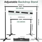 Backdrop Stand Heavy Duty 10x10ft, Pipe and Drape with X-Shaped Base in 10x10ft, alternate view 4