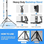 Backdrop Stand Heavy Duty, 10x20ft Adjustable Photo Backdrop Stand in 10x20ft, alternate view 3