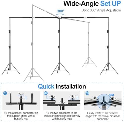 Backdrop Stand Heavy Duty, 10x20ft Adjustable Photo Backdrop Stand in 10x20ft, alternate view 4