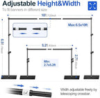 Backdrop Stand Heavy Duty 6.5x10ft Adjustable Pipe and Drape Stand in 6.5x10ft, alternate view 2