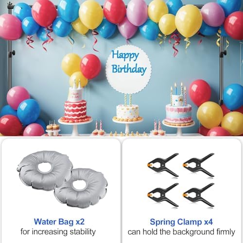 Backdrop Stand Heavy Duty 6.5x10ft Adjustable Pipe and Drape Stand in 6.5x10ft, alternate view 4